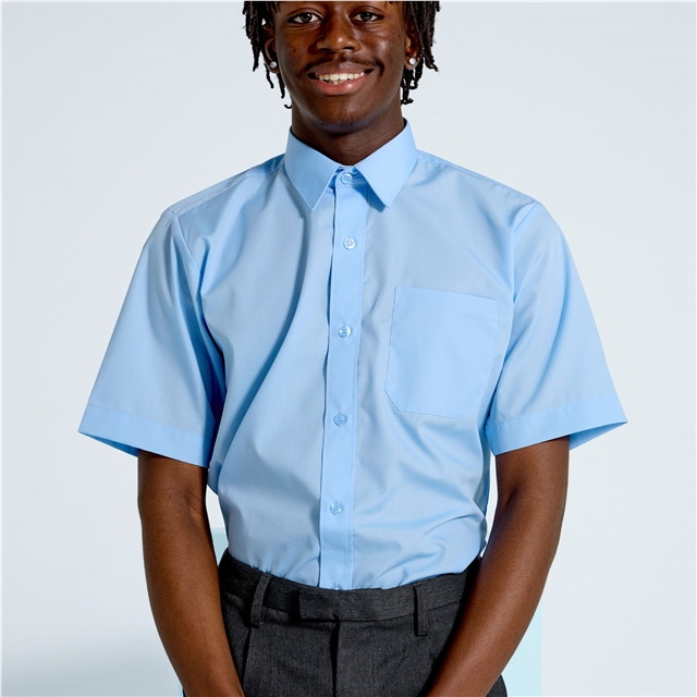 Sky Short Sleeve School Shirt - Twin Pack