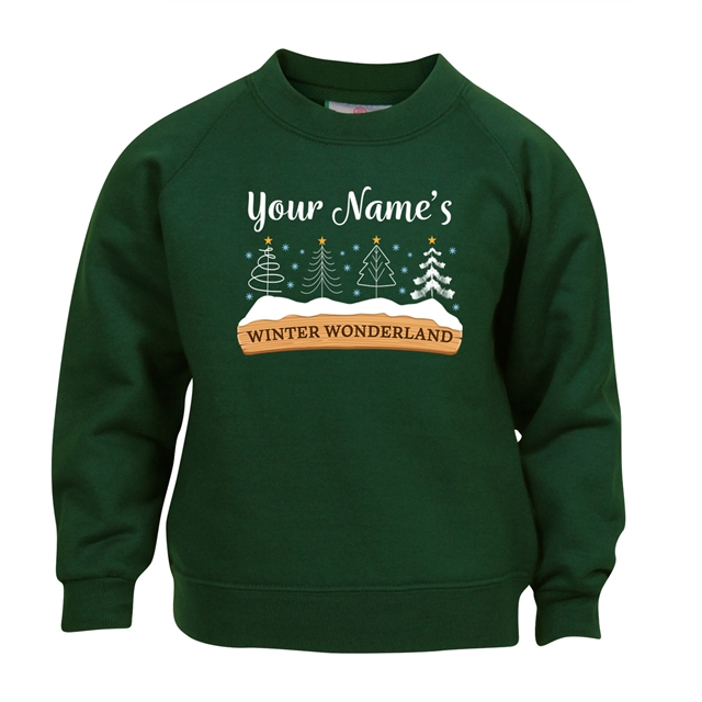 Personalised Winter Wonderland Christmas Sweatshirt - Child