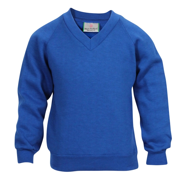 Royal V-Neck School Sweatshirt