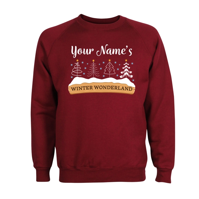 Personalised Winter Wonderland Christmas Sweatshirt - Adult
