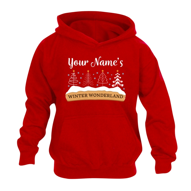 Personalised Winter Wonderland Christmas Hoodie - Child