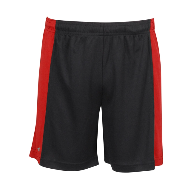Black Red Unisex Sports Shorts