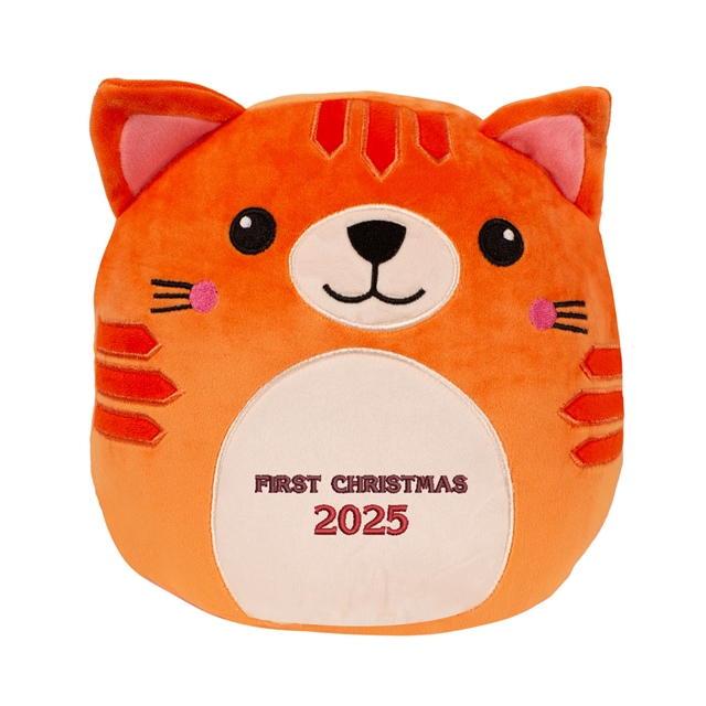 Personalisable First Christmas Cat Soft Toy