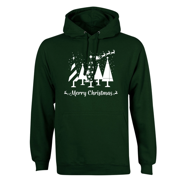 Merry Christmas Trees Hoodie - Adult