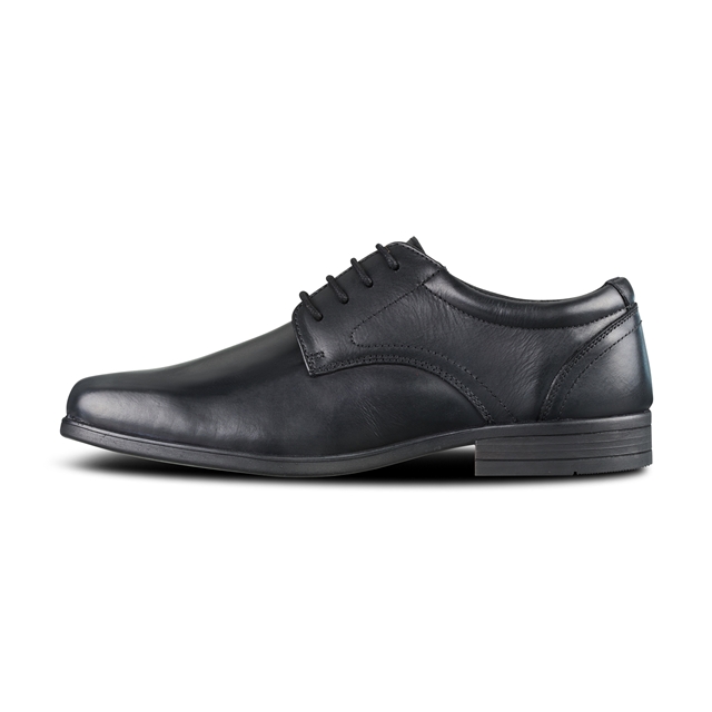 Senior Boys Black Lace Up Leather School Shoes