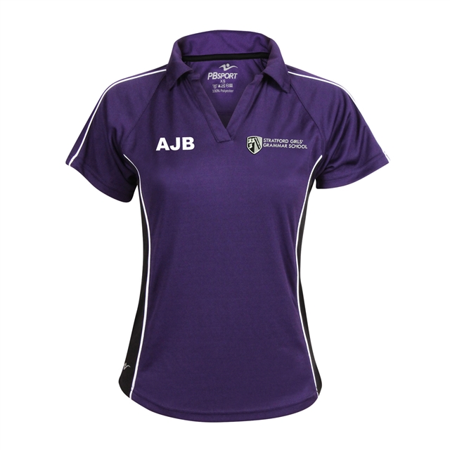 Stratford Girls Grammar Sports Polo with Initials- Years 8-11