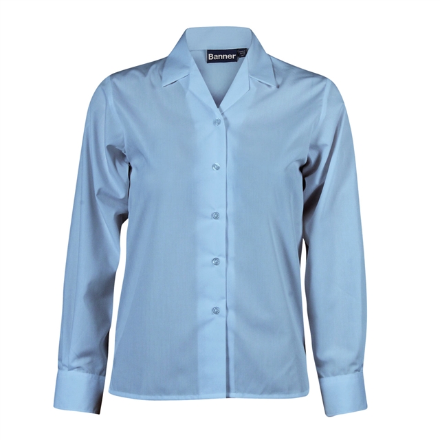 Highbury Fields School Long Sleeve Revere Blouse - Twin Pack