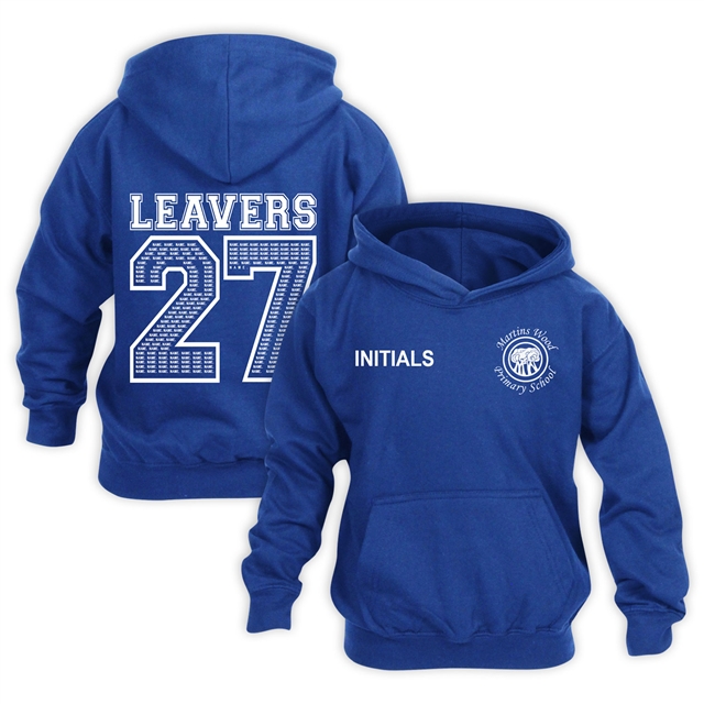 Martins Wood Cordless Leavers Hoodies 2027- With Initials