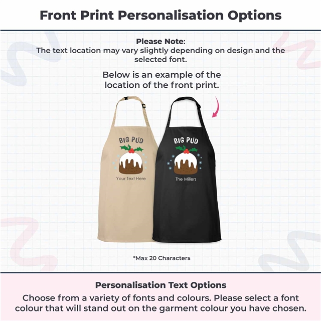 Big Pud Christmas Apron - Child