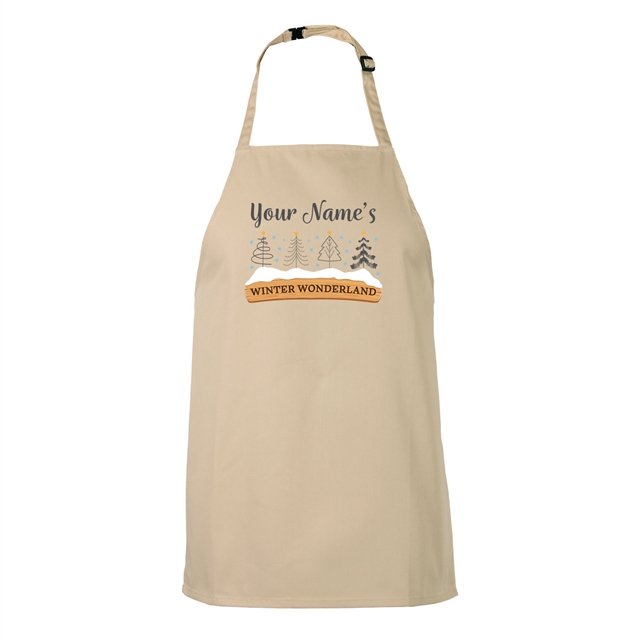 Personalised Winter Wonderland Christmas Apron - Child