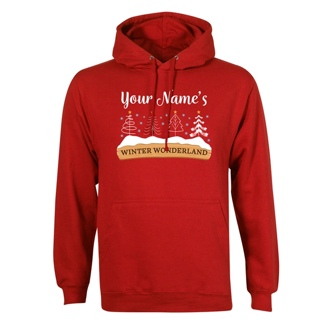 Personalised Winter Wonderland Christmas Hoodie - Adult