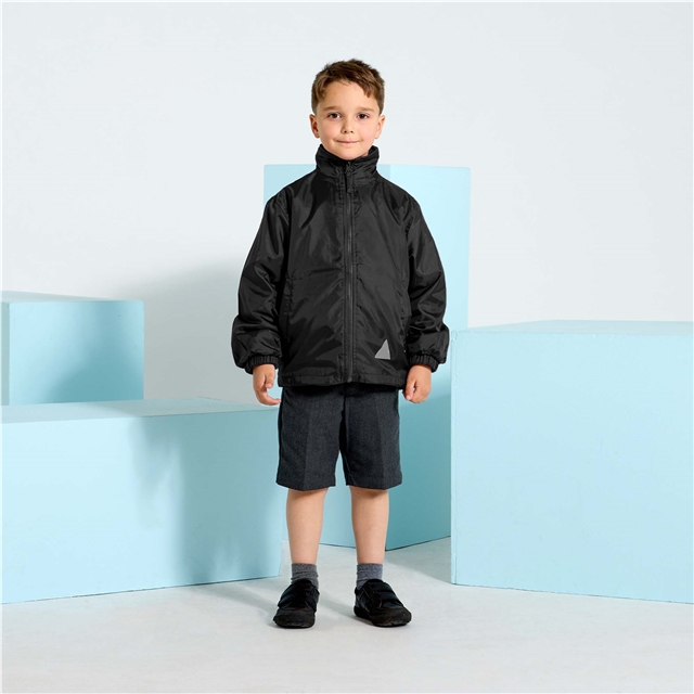 Black Showerproof School Coat