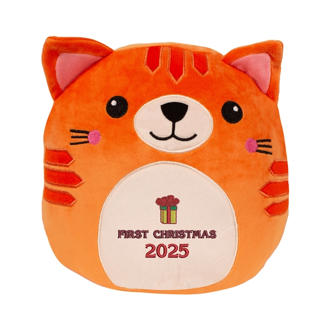 Personalisable First Christmas Cat Soft Toy