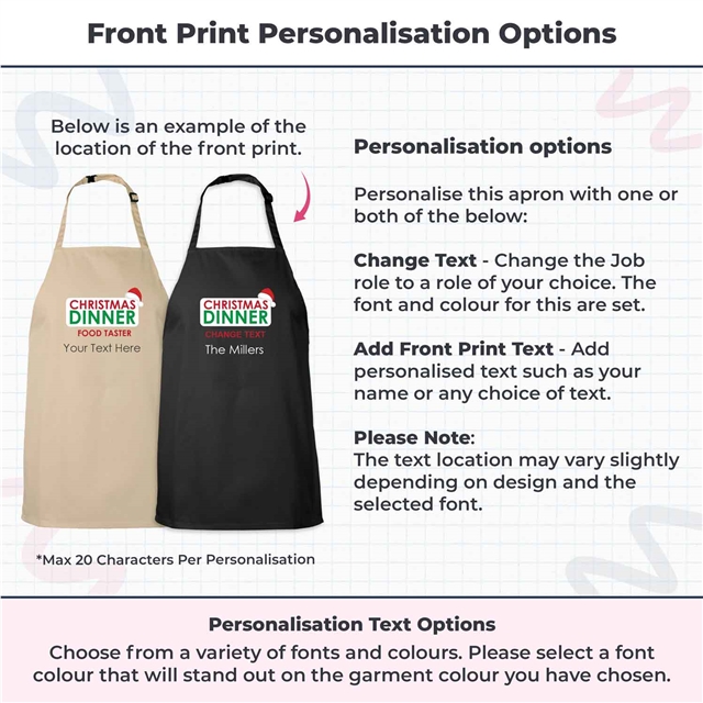 Food Taster Christmas Apron - Child