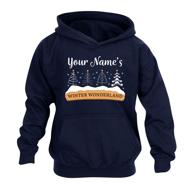 Personalised Winter Wonderland Christmas Hoodie - Child