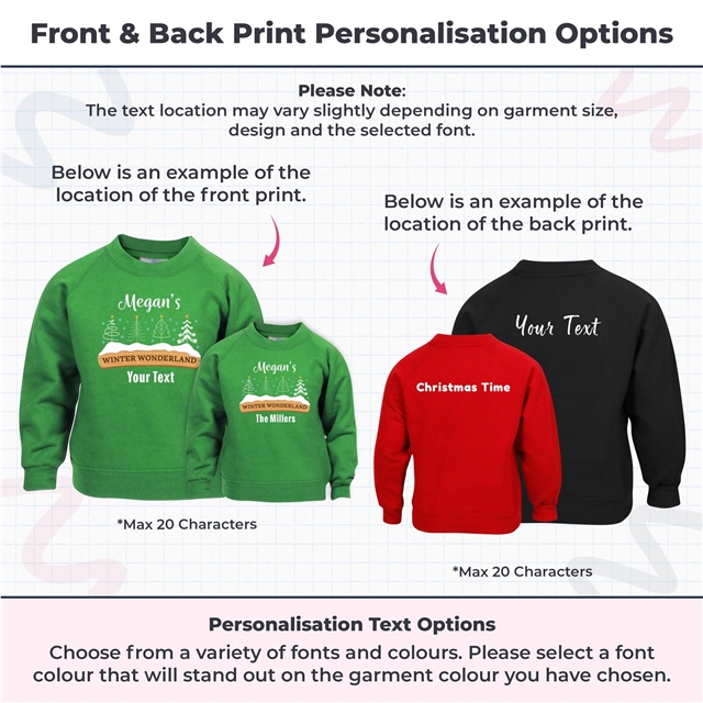 Personalised Winter Wonderland Christmas Sweatshirt - Child