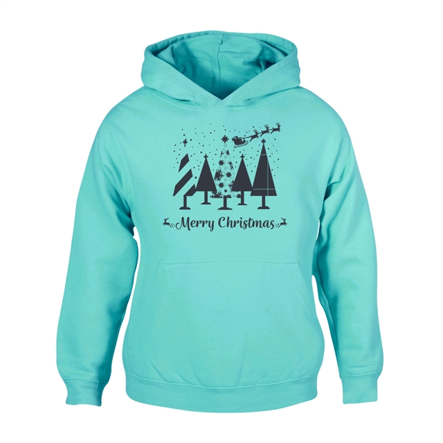 Merry Christmas Trees Hoodie - Child