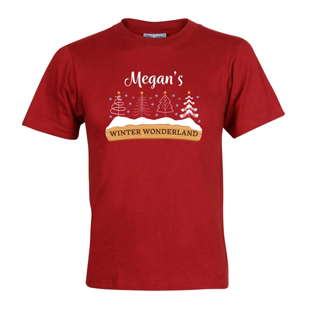 Personalised Winter Wonderland Christmas T-Shirt - Adult