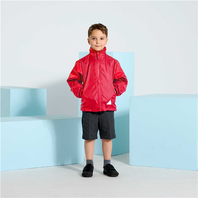 Red Showerproof School Coat