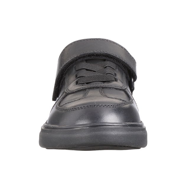 Junior Boys Tape and Lace Leather Shoes