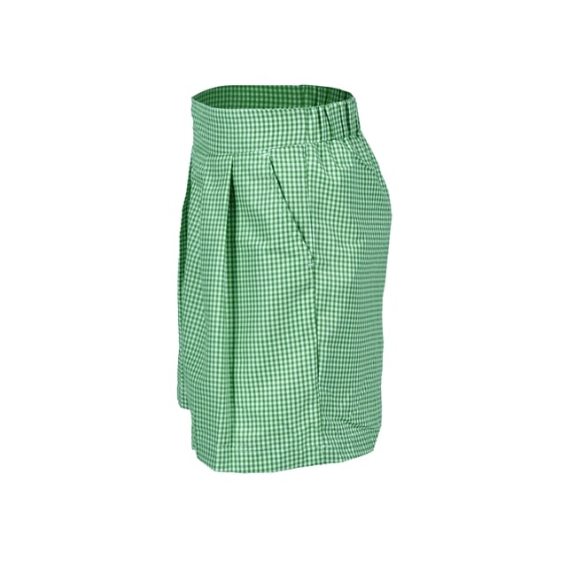 Green Gingham School Shorts