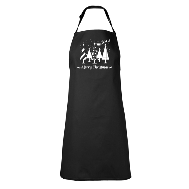 Merry Christmas Trees Apron - Adult