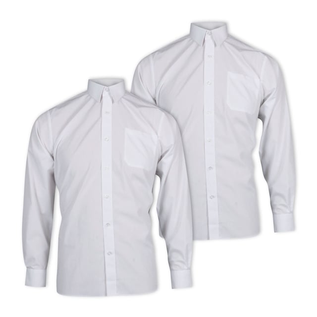 Long Sleeve School Shirt - Twin Pack