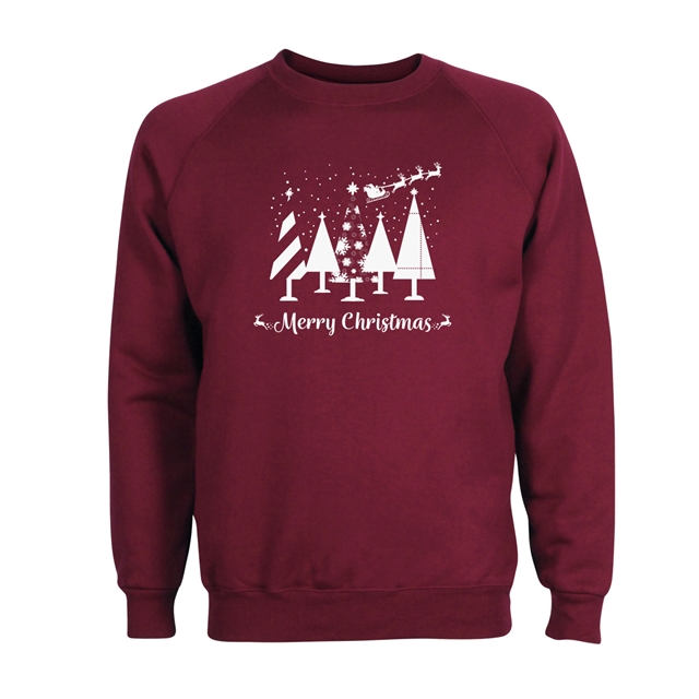 Merry Christmas Trees Sweatshirt - Adult