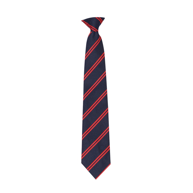 Navy Red Double Stripe Tie