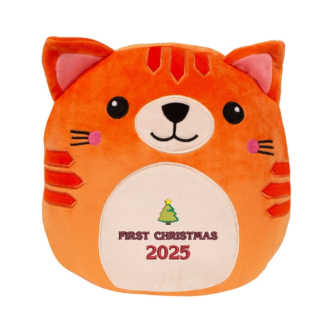 Personalisable First Christmas Cat Soft Toy