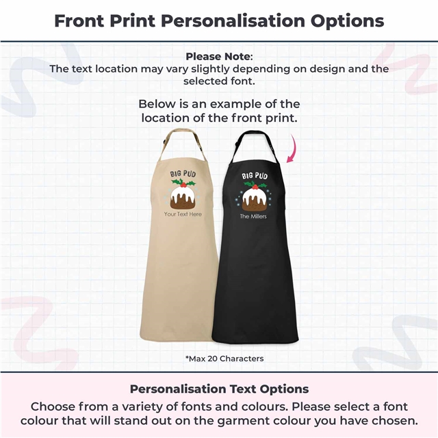 Big Pud Christmas Apron - Adult