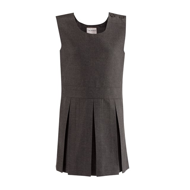 Grey Pinafore Dress