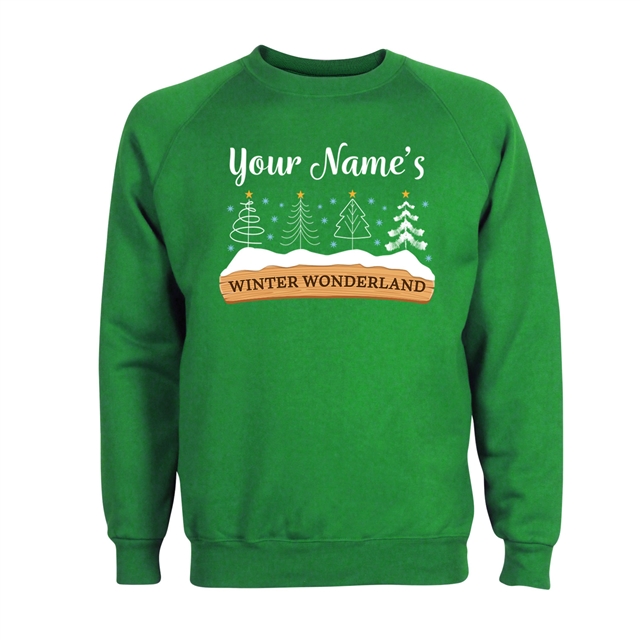 Personalised Winter Wonderland Christmas Sweatshirt - Adult