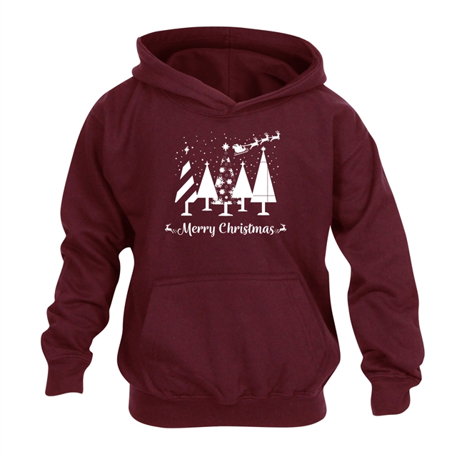 Merry Christmas Trees Hoodie - Child