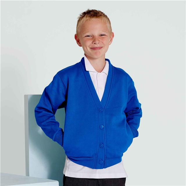 Royal Blue School Sweatshirt Cardigan