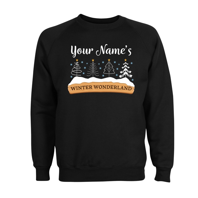 Personalised Winter Wonderland Christmas Sweatshirt - Adult