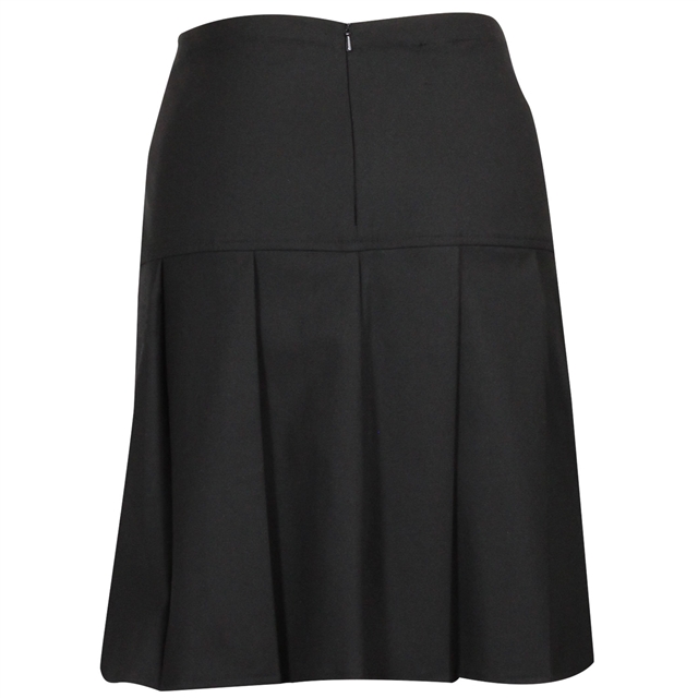 Black Senior Pleated School Skirt