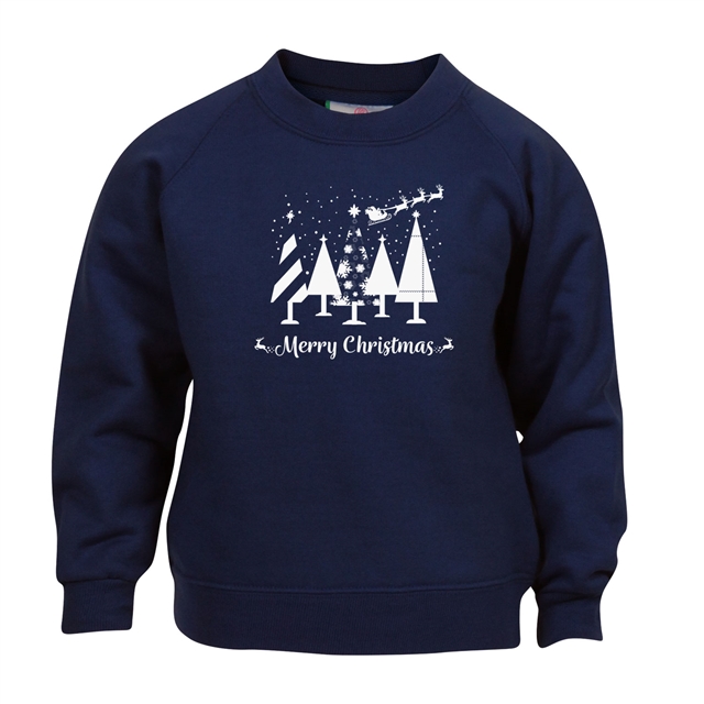 Merry Christmas Trees Sweatshirt - Child
