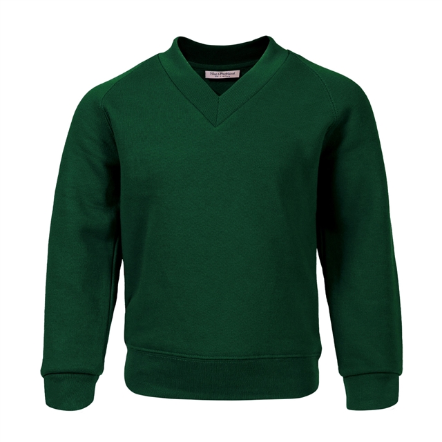 Cotton Rich Bottle V-Neck Sweatshirt