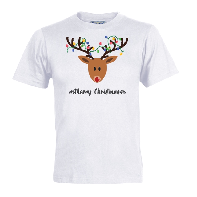 Reindeer Fairy Lights Christmas T-Shirt - Child