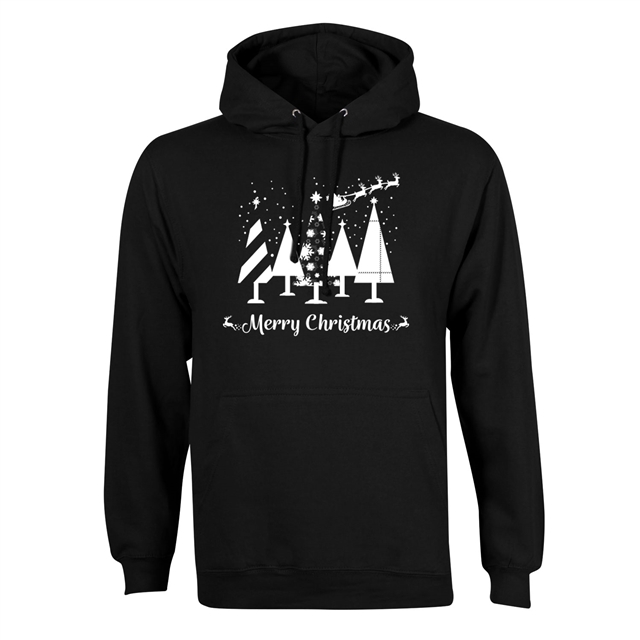 Merry Christmas Trees Hoodie - Adult