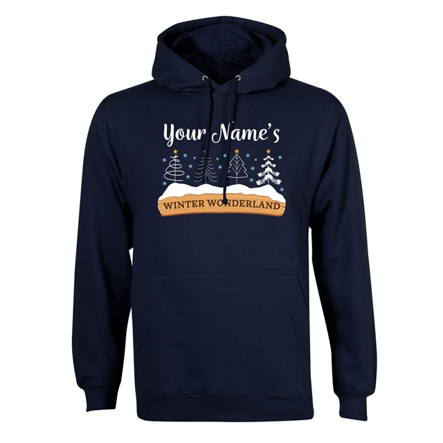 Personalised Winter Wonderland Christmas Hoodie - Adult