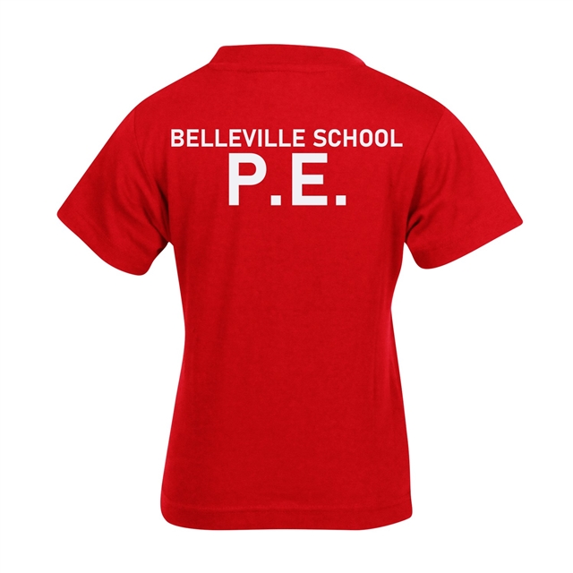 Belleville Primary School Cotton PE T-Shirt - Meteor House (Red)