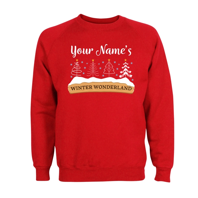 Personalised Winter Wonderland Christmas Sweatshirt - Adult