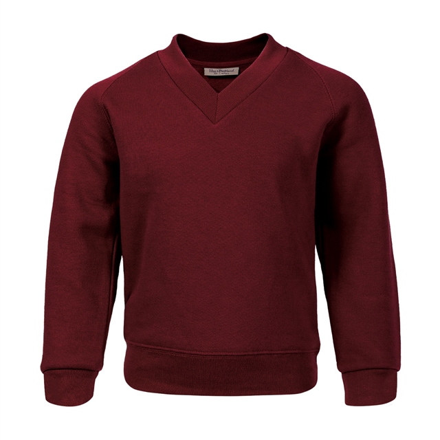 Cotton Rich Maroon V-Neck Sweatshirt 