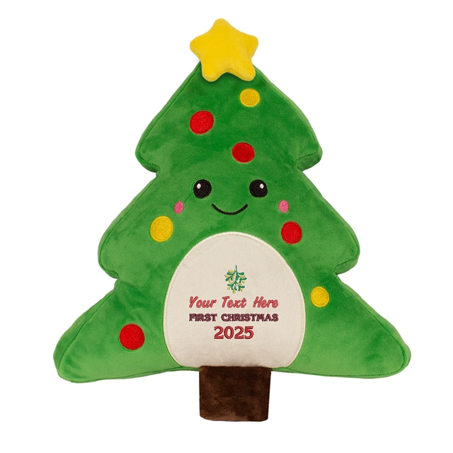 Personalisable First Christmas Tree Soft Toy