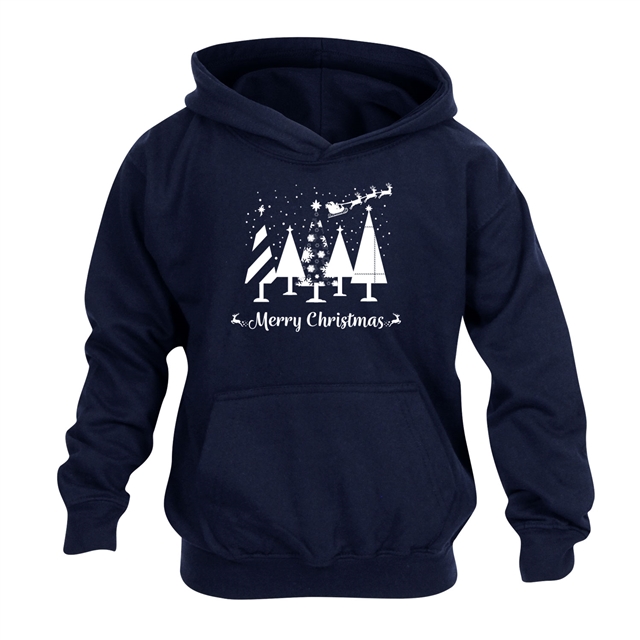 Merry Christmas Trees Hoodie - Child