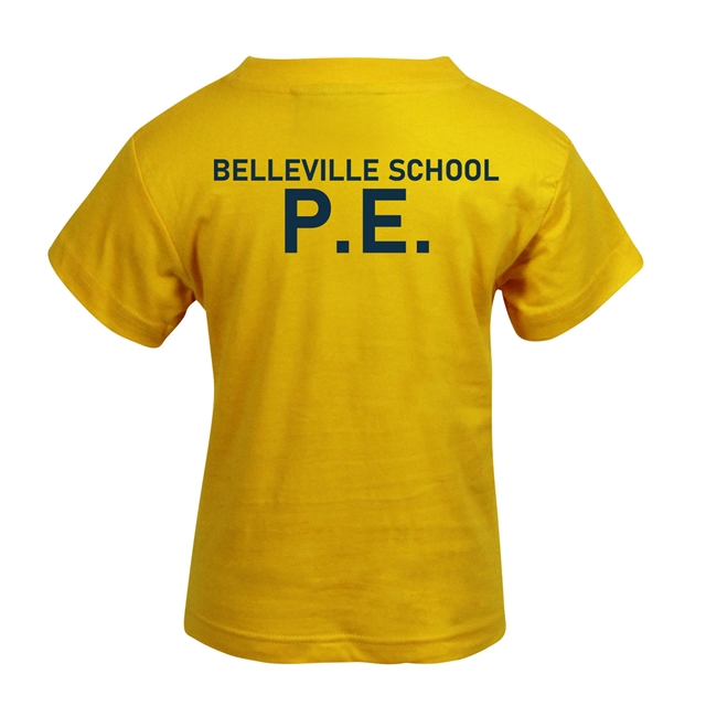 Belleville Primary School Cotton PE T-Shirt - Webb's House (Yellow)