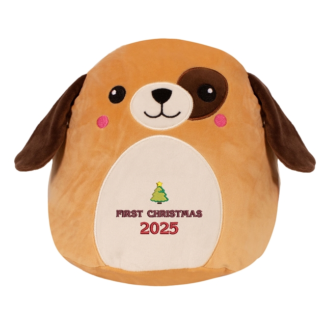 Personalisable First Christmas Dog Soft Toy