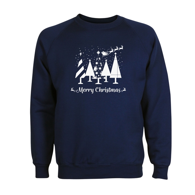 Merry Christmas Trees Sweatshirt - Adult